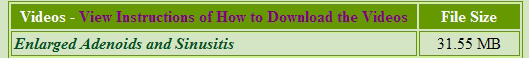 Instructions of how to download the videos